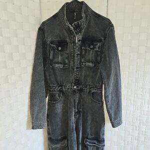NEW PLT Black Denim Jumpsuit
